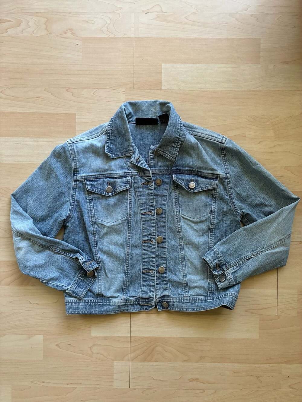 Vintage Riveted by Lee Blue Washed Denim Jean Jacket